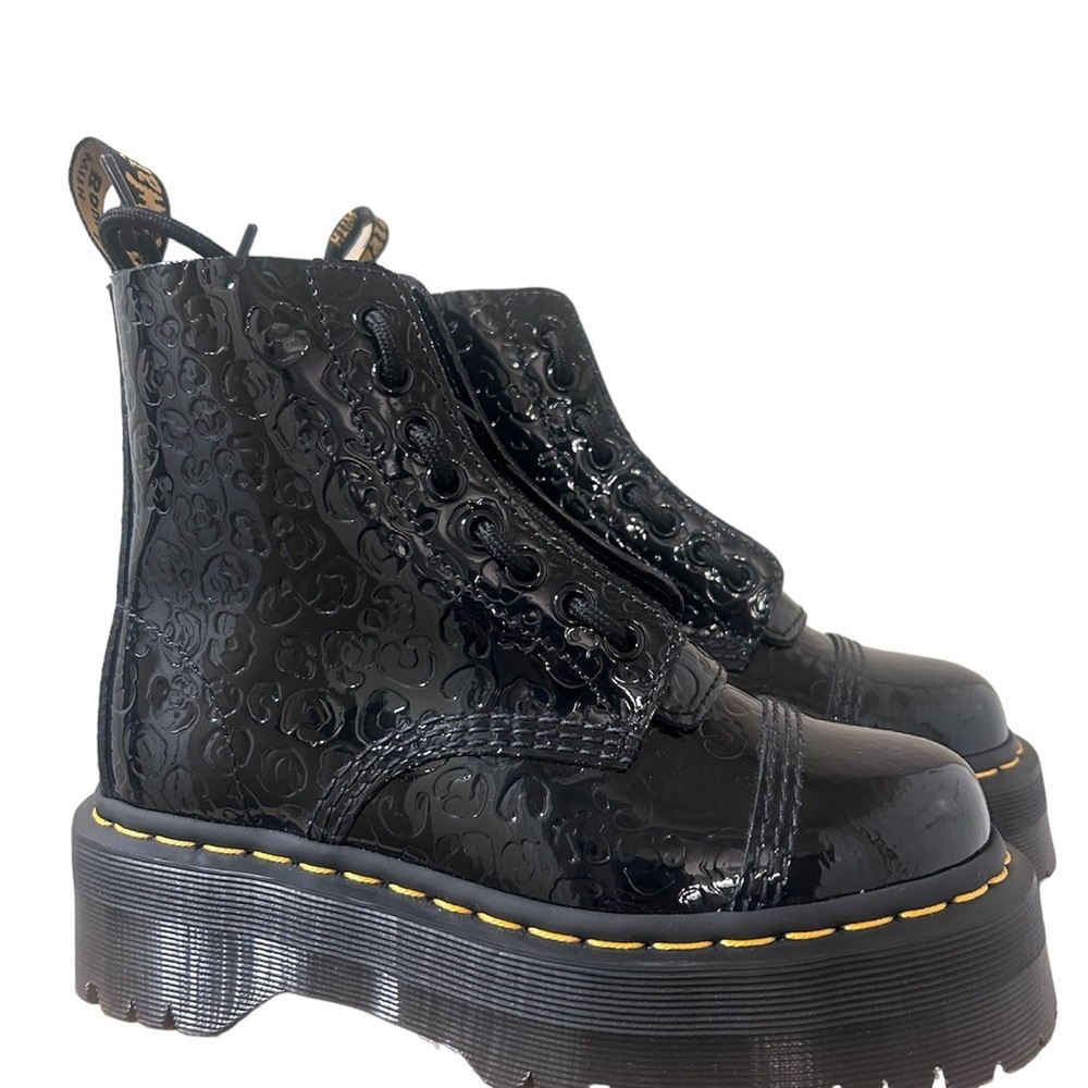 Dr. Martens Black Embossed Platform Boots